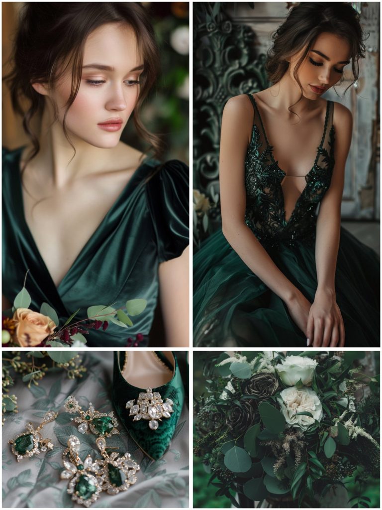 Mystical Dark Green Wedding Theme Ideas