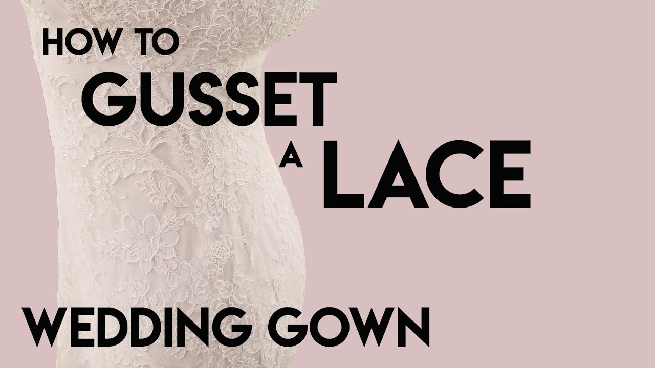 How to Gusset a Lace Wedding Gown, let out, size up a dress