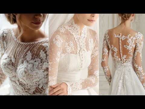 Lace Bridal Dress Ideas. Wedding Dress Lace Design and Inspo.