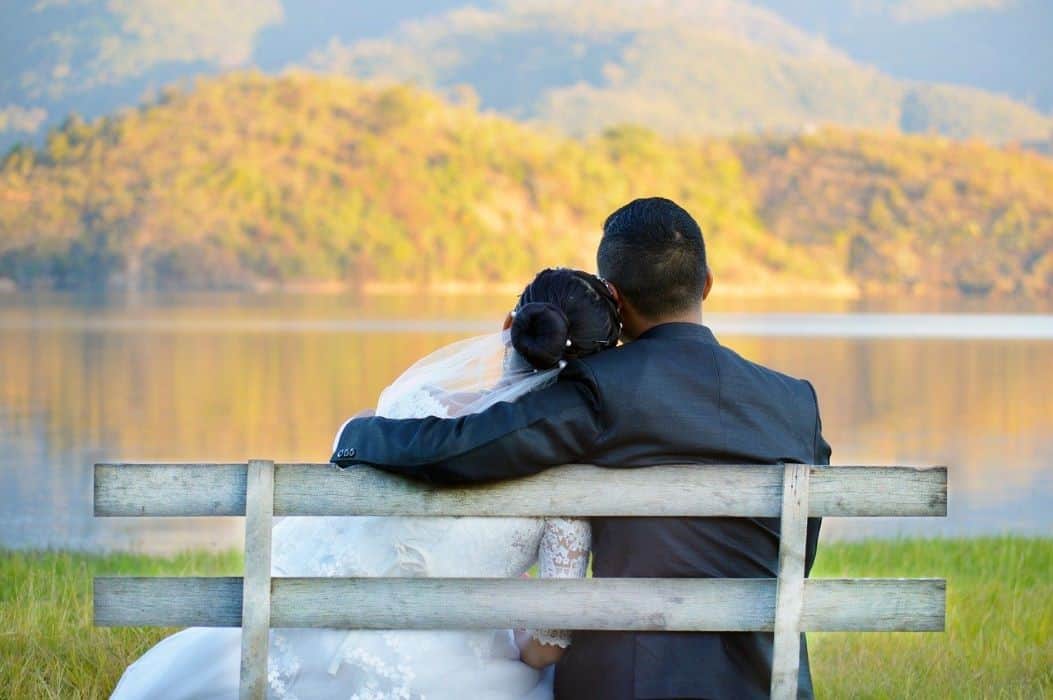 bride groom intimate