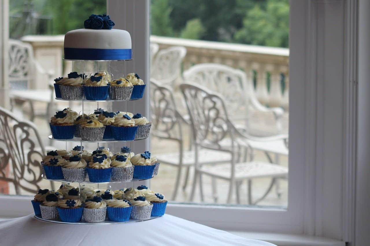 blue theme cupcakes