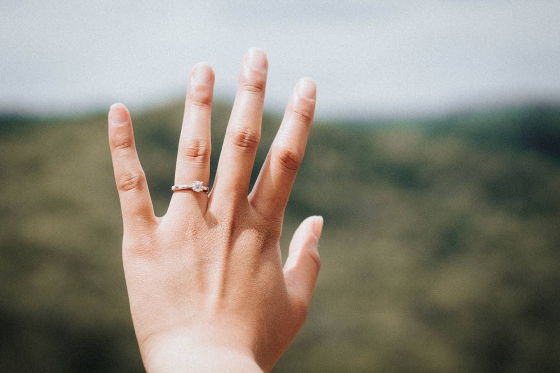 showing off ring