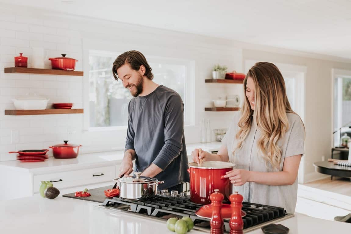 couple in kitchen