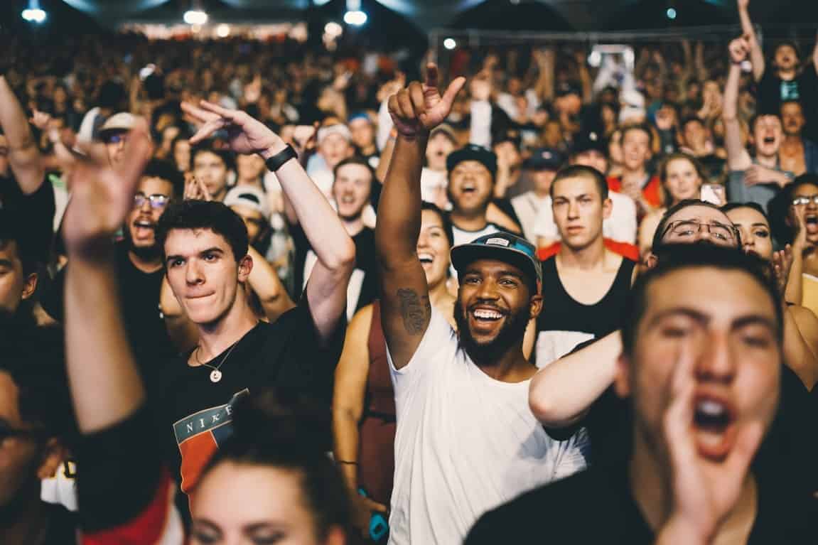 male audience festival