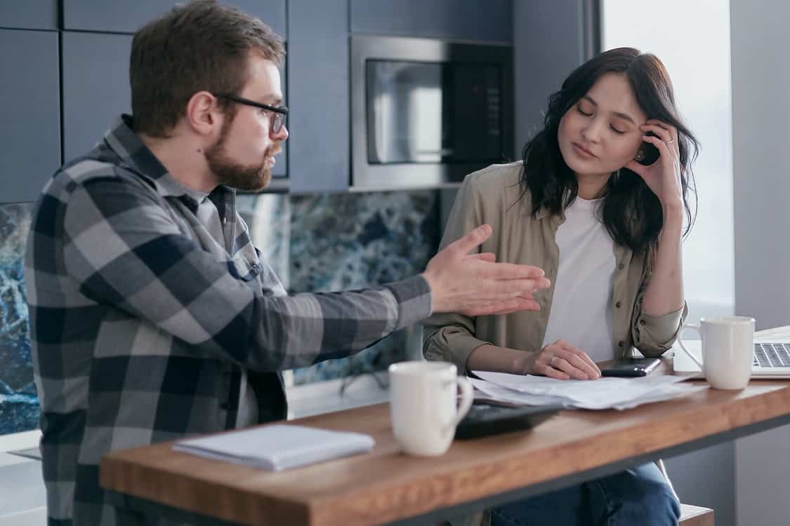 man frustrated woman