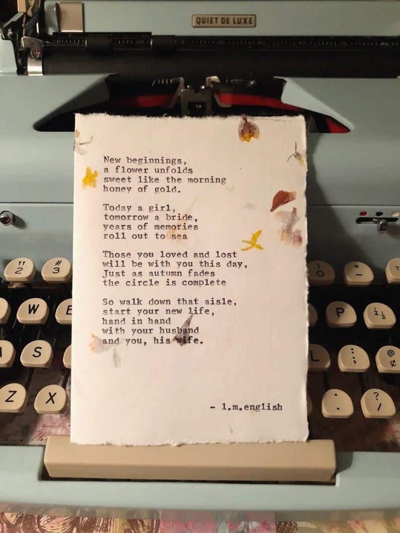 type writer poem
