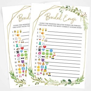 4 Fun Bridal Shower Emoji Games (Free Printables)