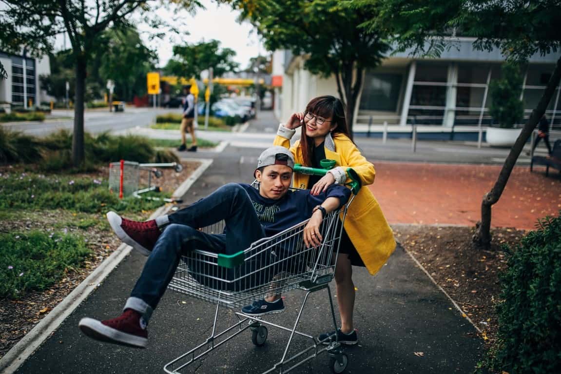 shopping couple