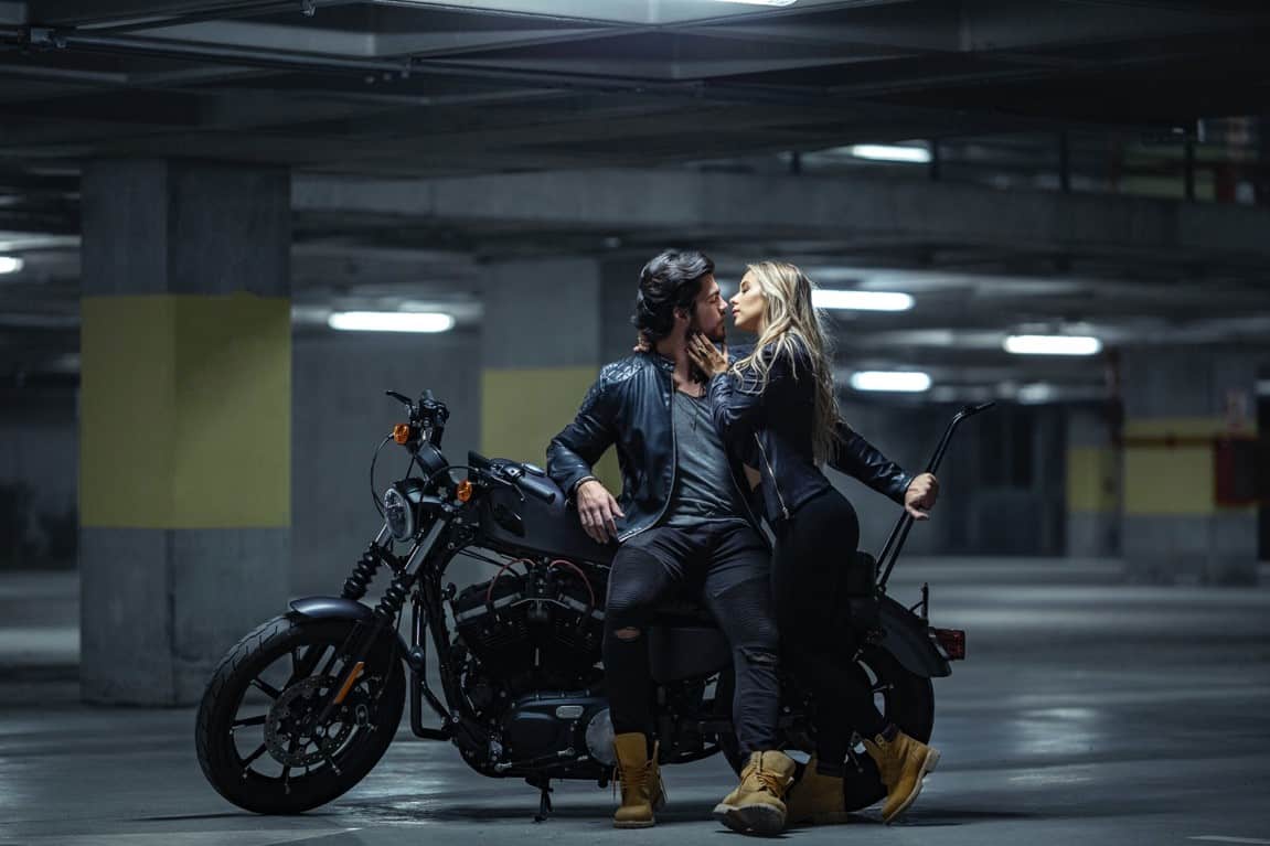 biker couple