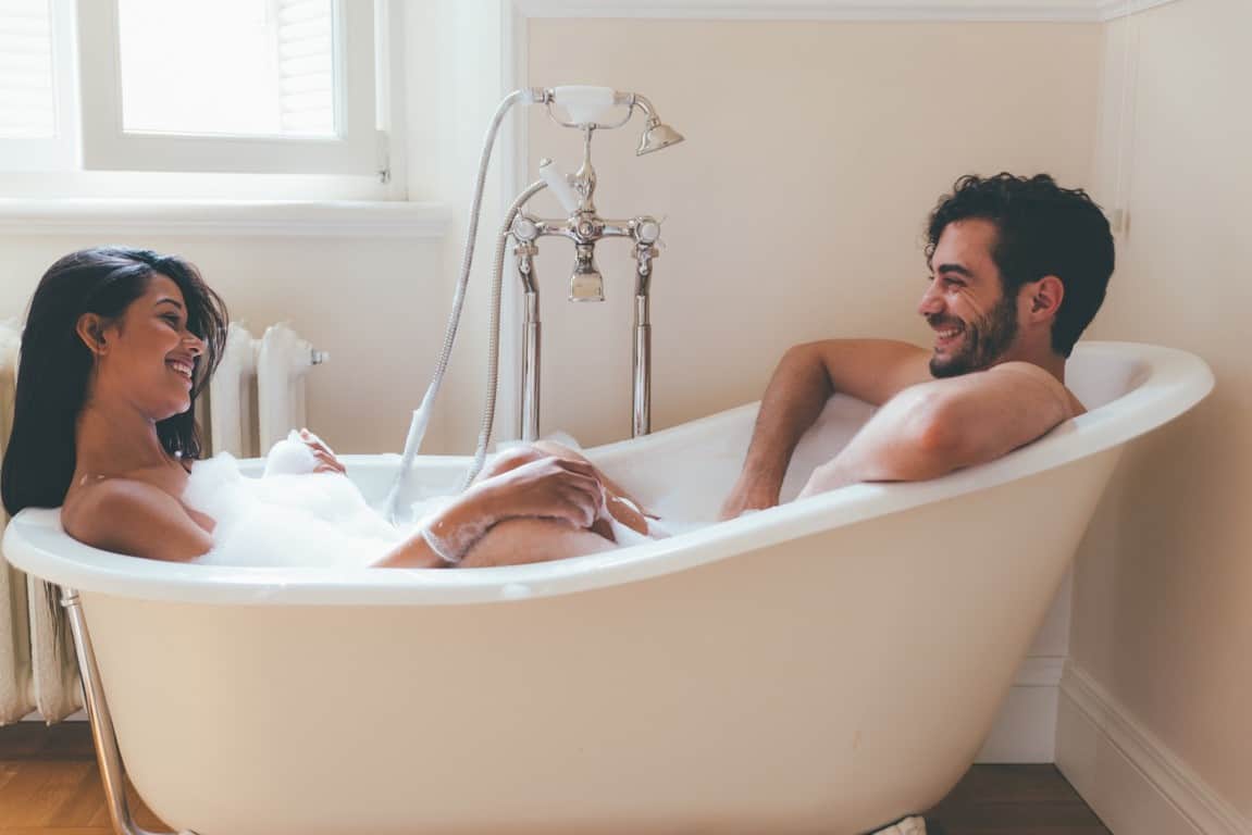 couple bath