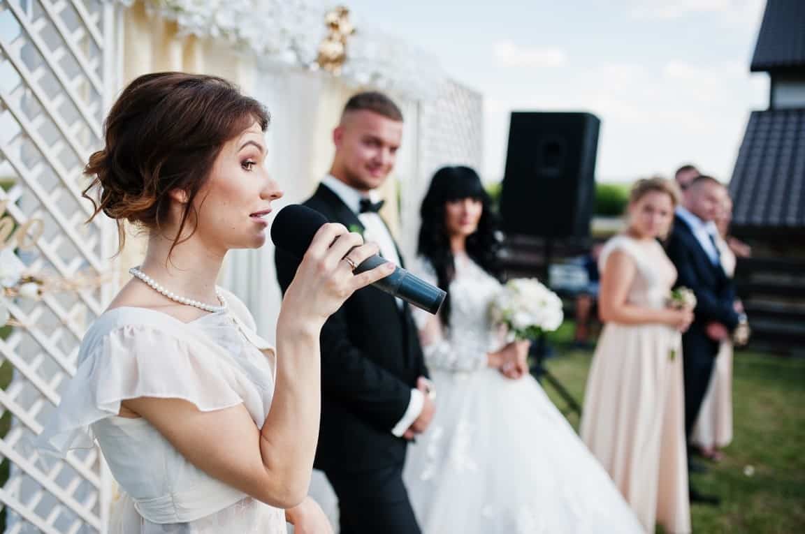 woman making speech