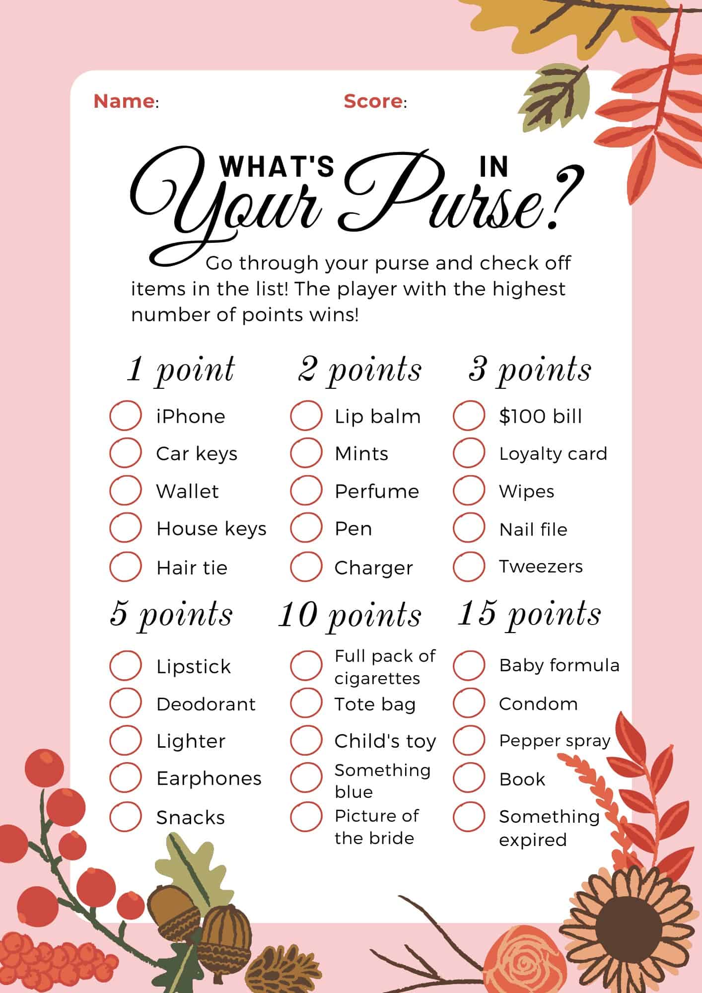 what-s-in-your-purse-bridal-shower-game-3-free-pdfs