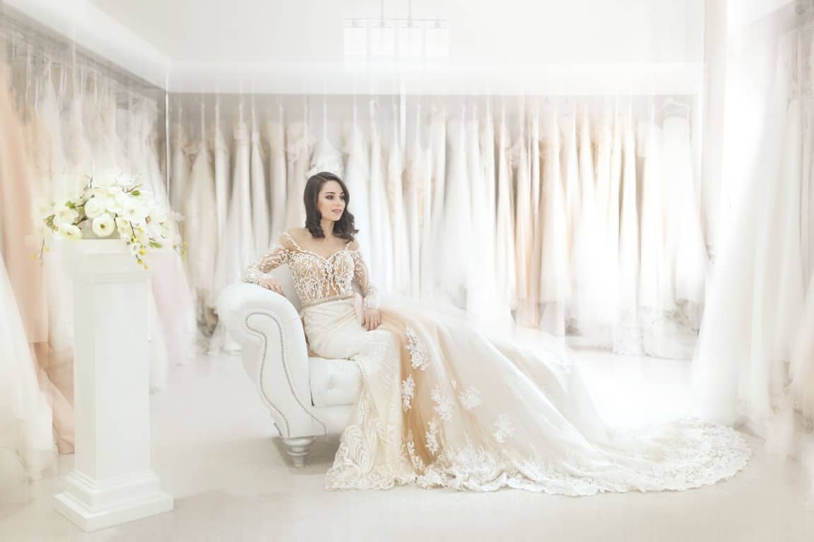 bride dress alone