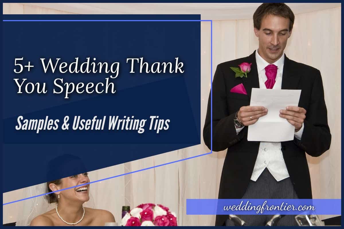 how to say thank you in a wedding speech