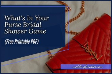 What's In Your Purse Bridal Shower Game (Free Printable PDF)