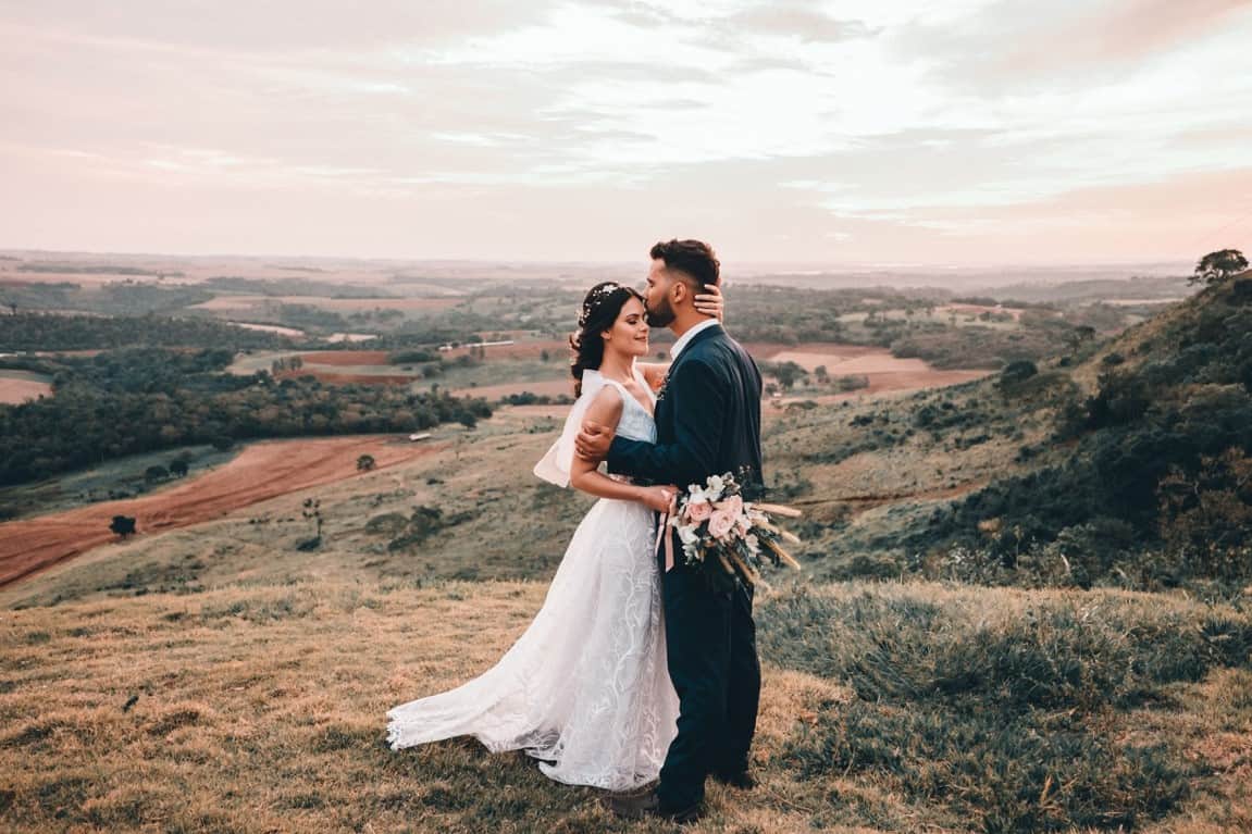 couple wedded elopement