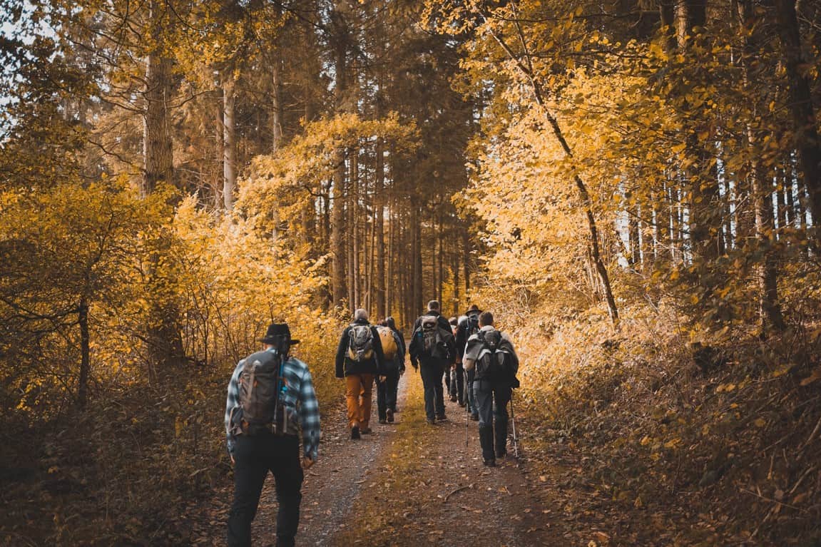 guests walking hiking