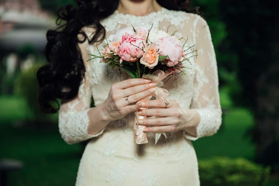 holding flowers