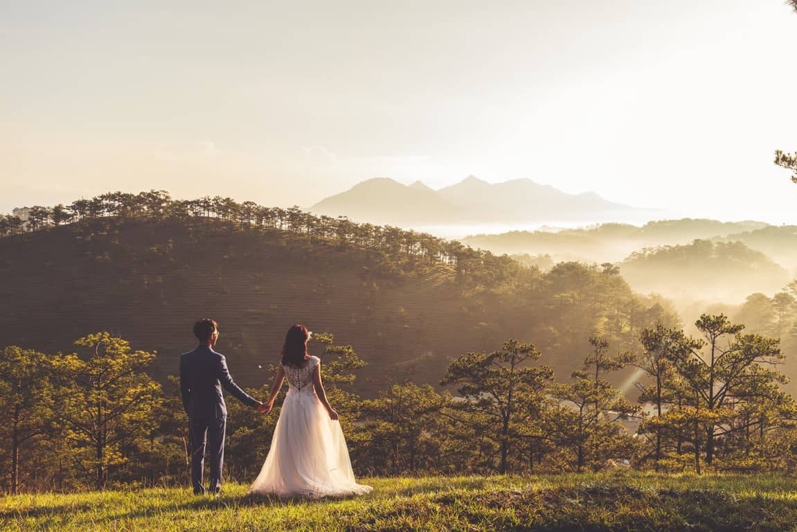 elopement wedding sunrise