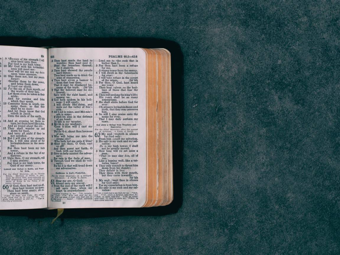 bible on table