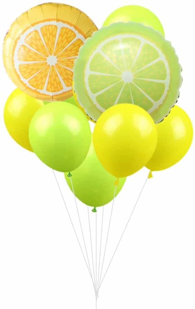 citrus themed balloons
