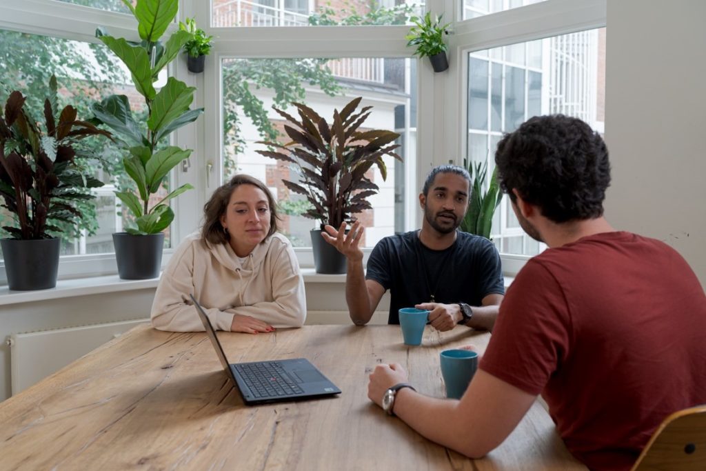 couple meeting with a pastor