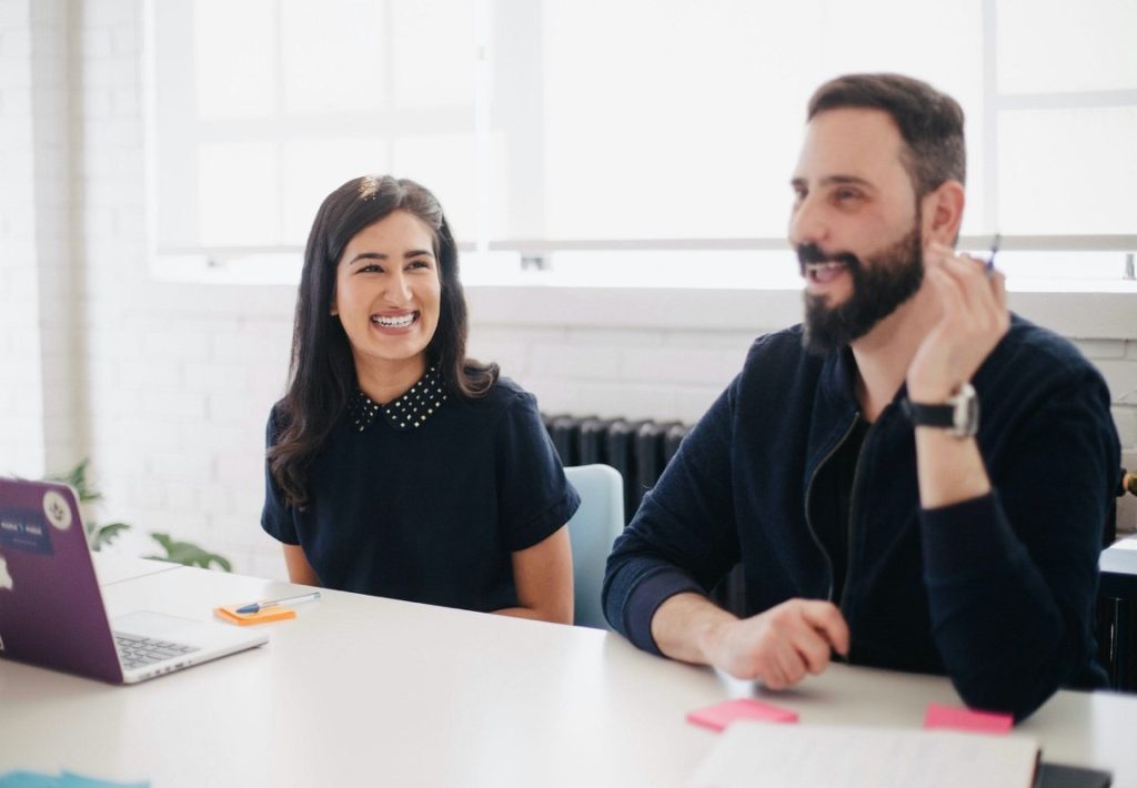 couple smiling