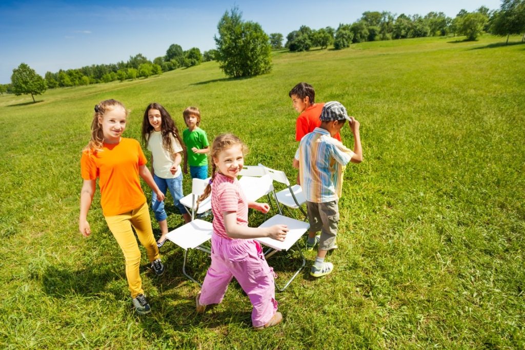 kids playing in a park