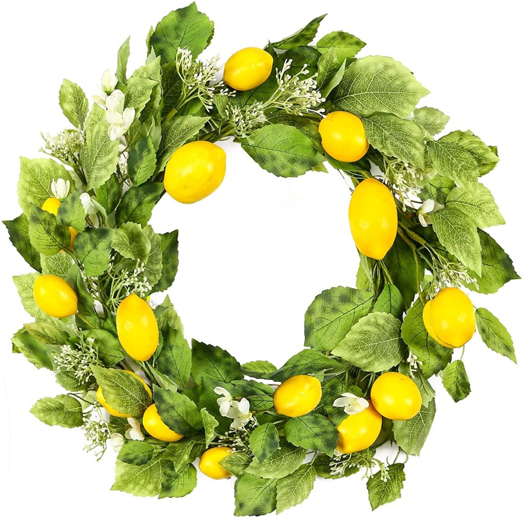 wreath with lemons