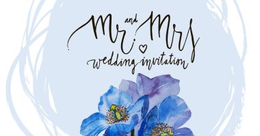 flower watercolor wedding invitation