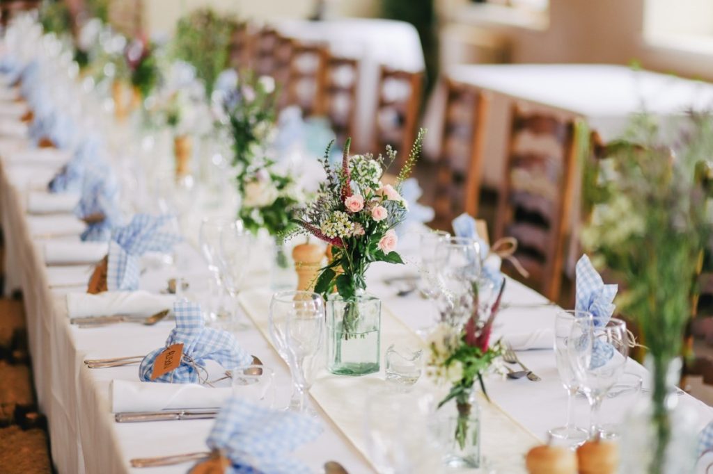 long wedding dining table