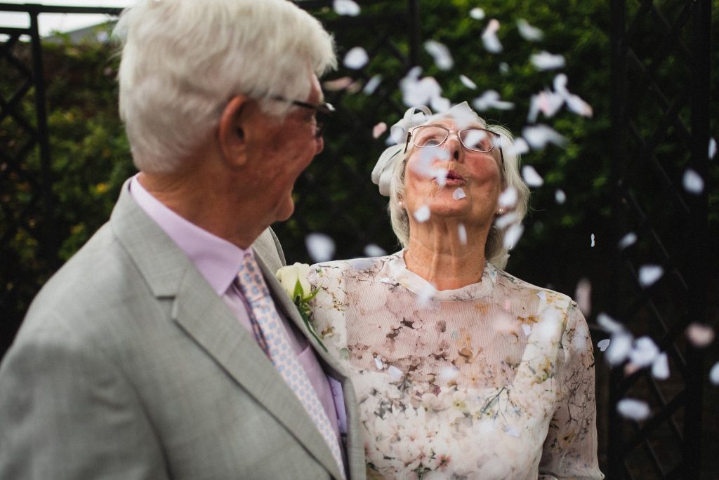 old couple on a wedding