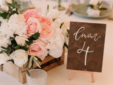 stylish wedding table number