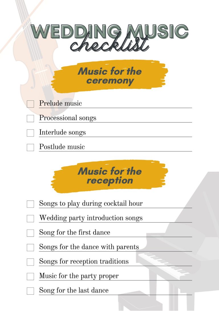 Wedding Song Checklist Guide (12 Things to Include)