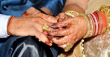 henna tattoo at a wedding