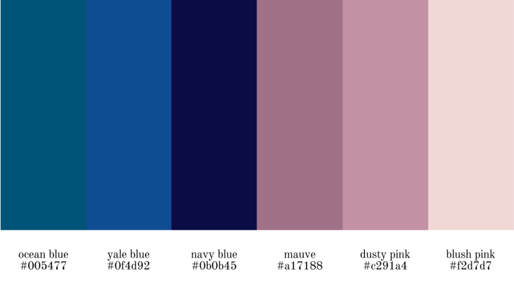 monochromic blue and monochromic pink