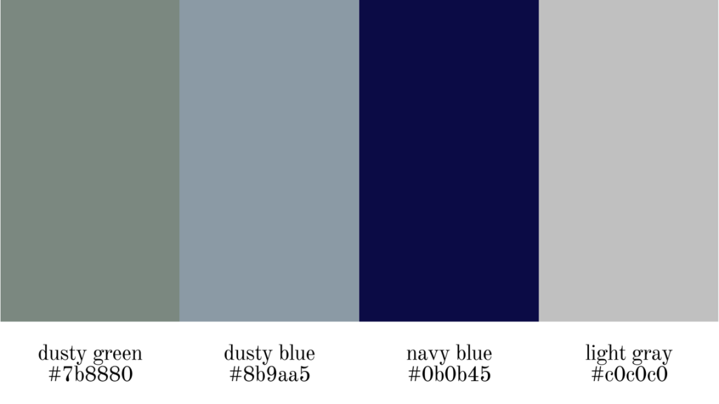 navy blue and gray tones