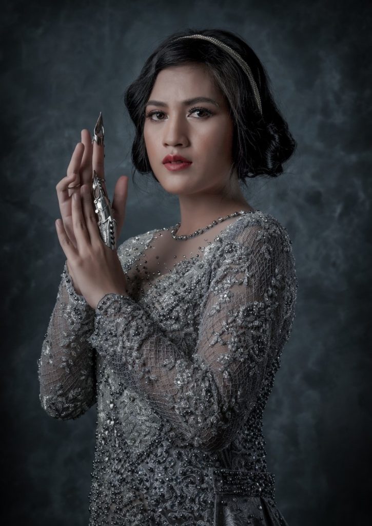 Indonesian woman wearing kebaya dress