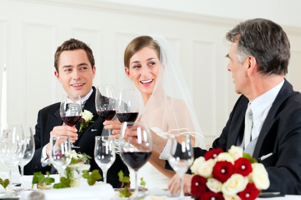 father of bride giving a toast