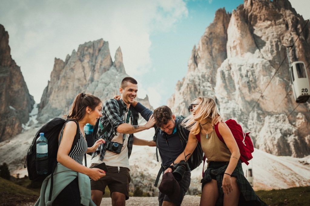 group of friends on adventure