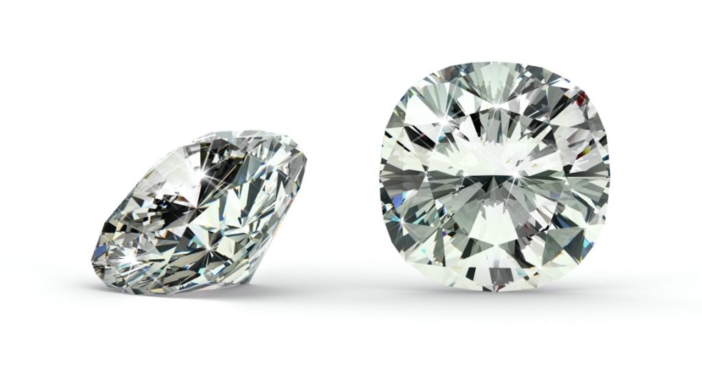 two huge diamonds