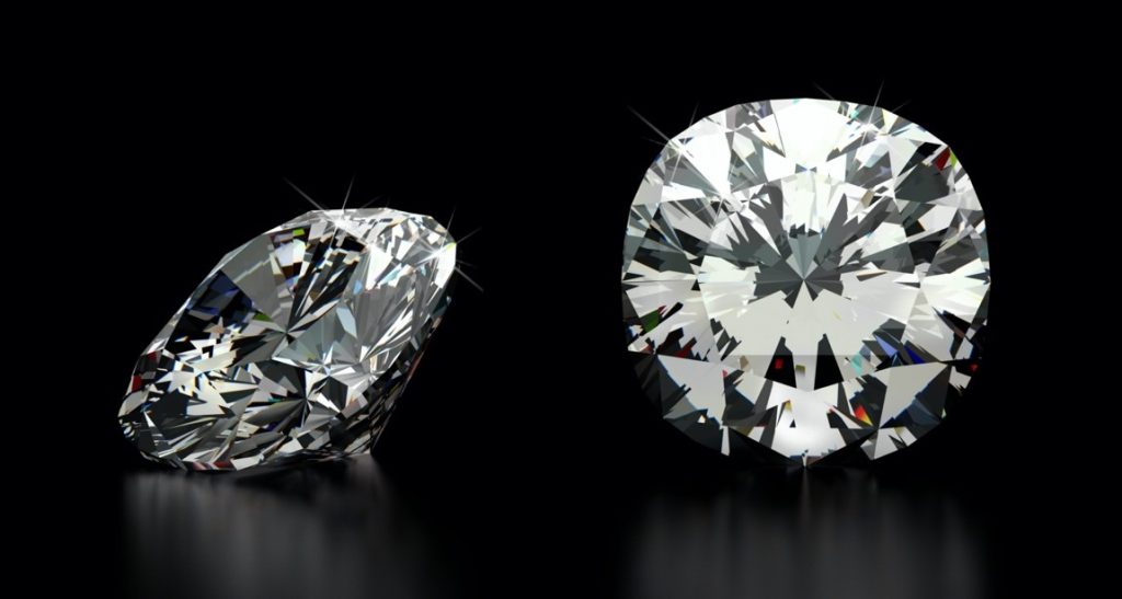 diamonds in black background