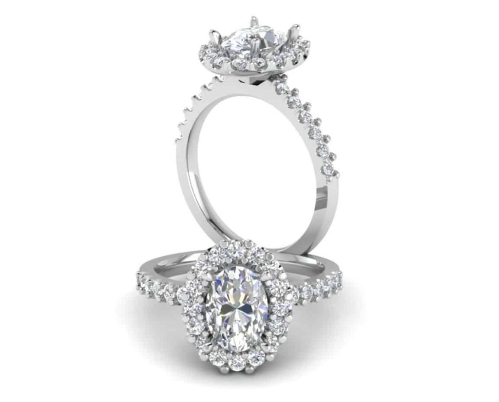 engagement with huge diamond