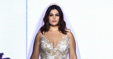 model wearing bridal fashion