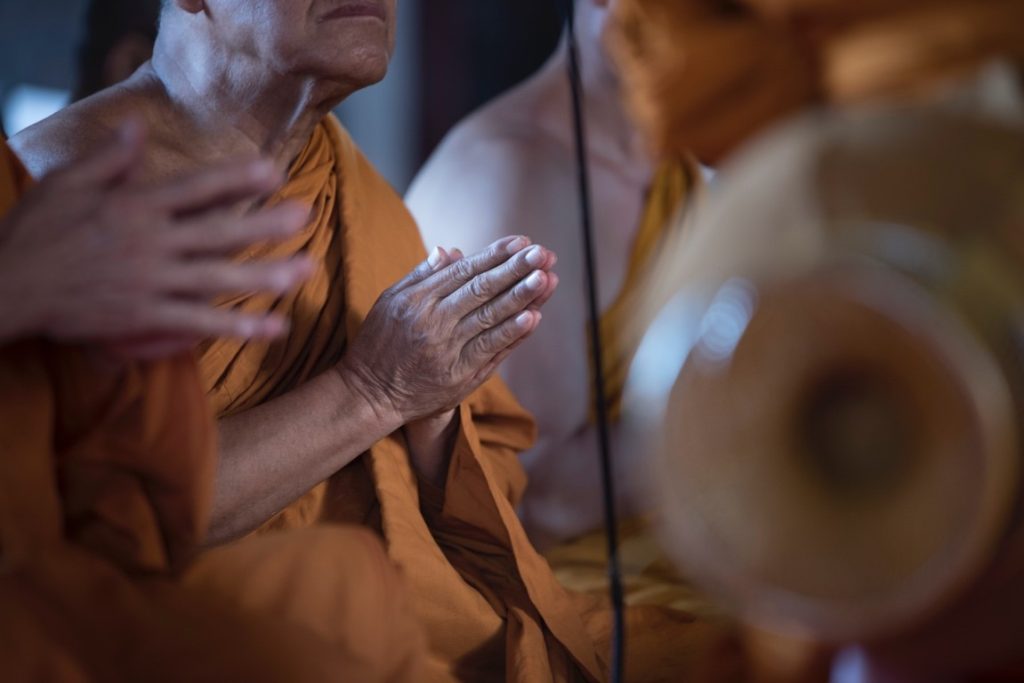 monks praying