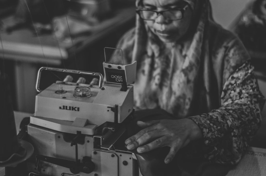 seamstress working