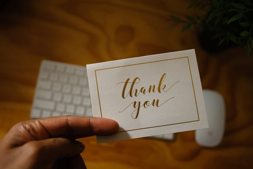 thank you card