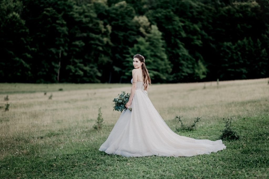 woman wearing wedding dress