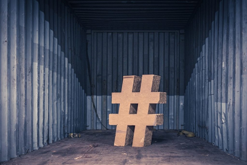 huge hashtag sign