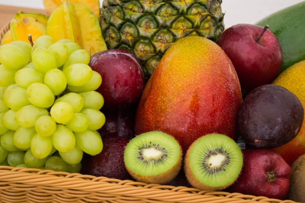 fruits on a basket